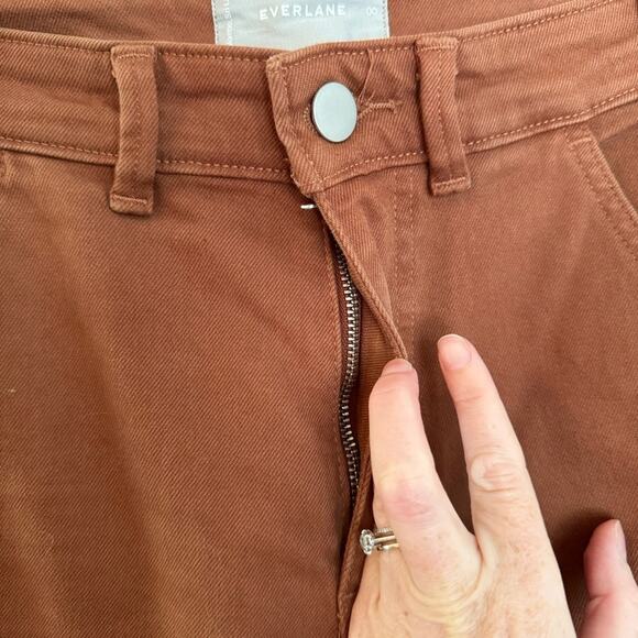 Everlane The Straight Leg Crop Pants in Brown - Picture 4 of 8